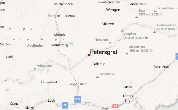 Petersgrat Location Map