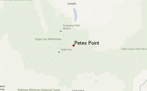 Petes Point Location Map