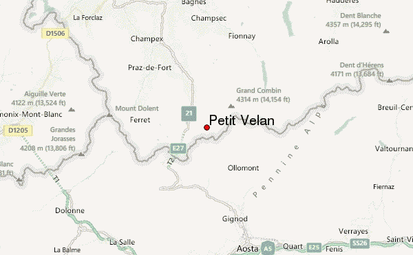 Petit Vélan Location Map
