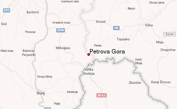 Petrova Gora Location Map