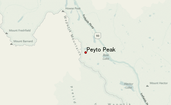 Peyto Peak Location Map
