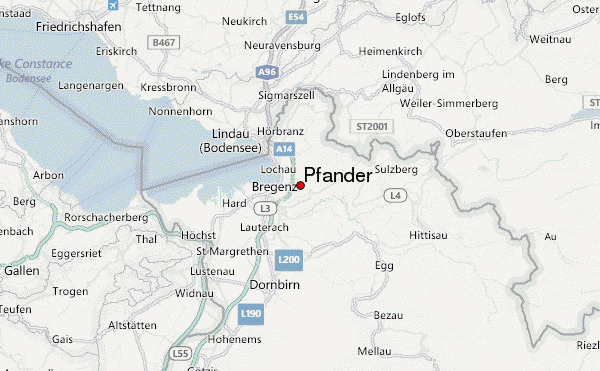 Pfänder Location Map