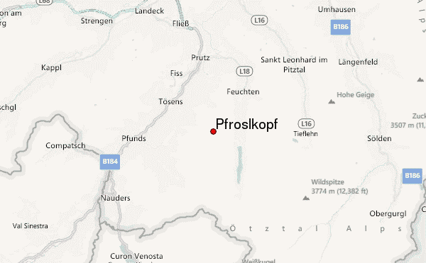 Pfroslkopf Location Map