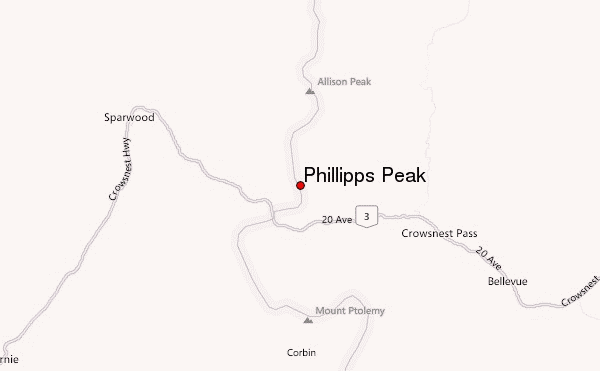 Phillipps Peak Location Map