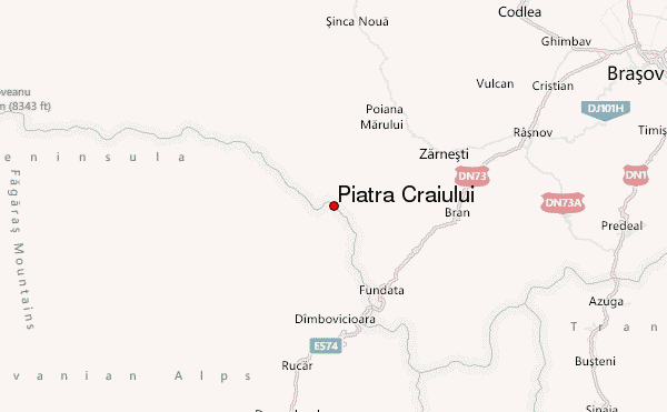 Piatra Craiului Location Map