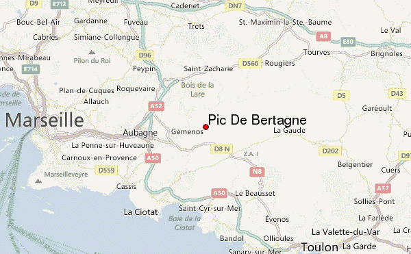Pic De Bertagne Location Map