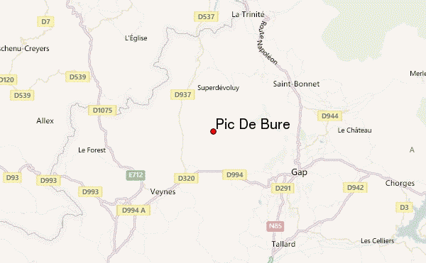 Pic De Bure Location Map