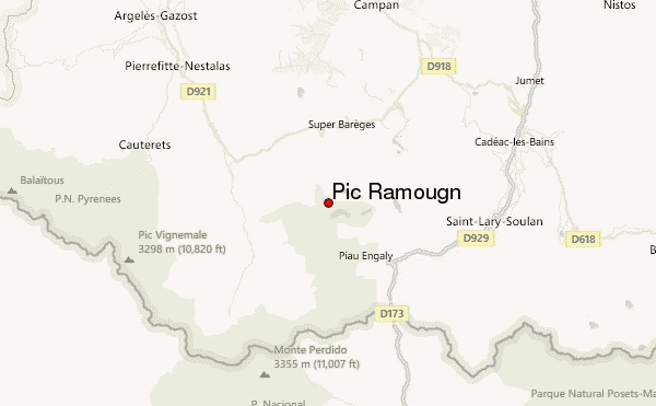 Pic Ramougn Location Map