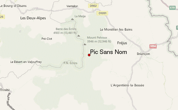 Pic Sans Nom Location Map
