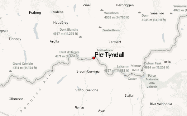 Pic Tyndall Location Map