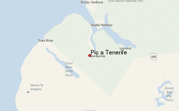 Pic a Tenerife Location Map