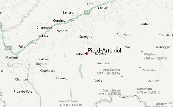 Pic d'Artsinol Location Map