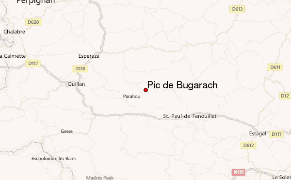 Pic de Bugarach Location Map