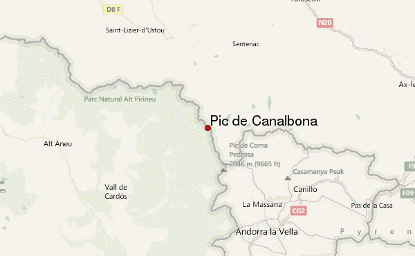 Pic de Canalbona Location Map
