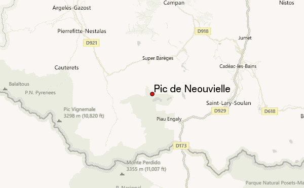 Pic de Nèouvielle Location Map