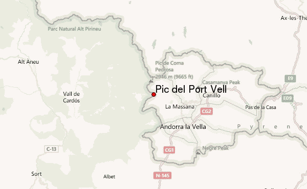 Pic del Port Vell Location Map
