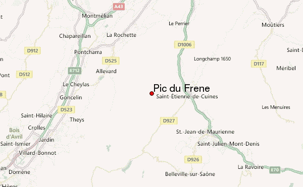 Pic du Frêne Location Map