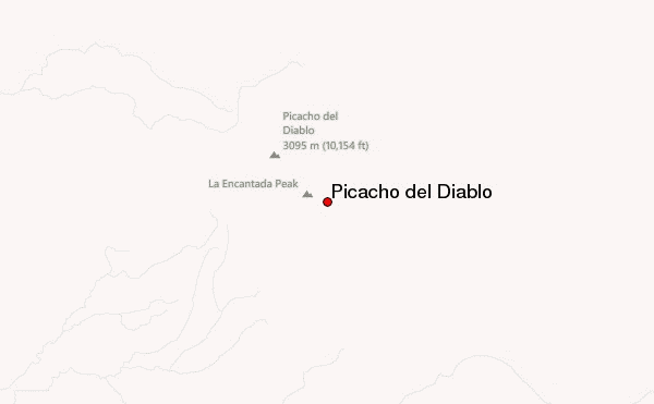 Picacho del Diablo Location Map