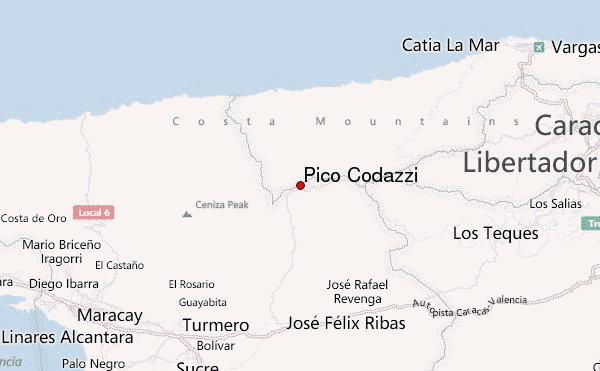 Pico Codazzi Location Map