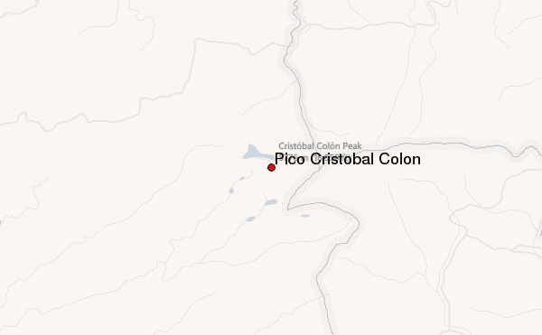 Pico Cristobal Colon Location Map