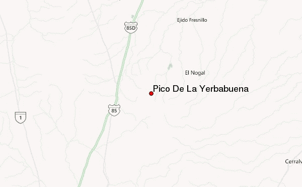 Pico De La Yerbabuena Location Map