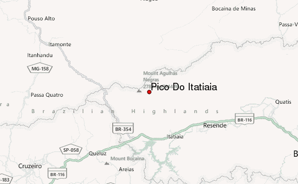 Pico Do Itatiaia Location Map