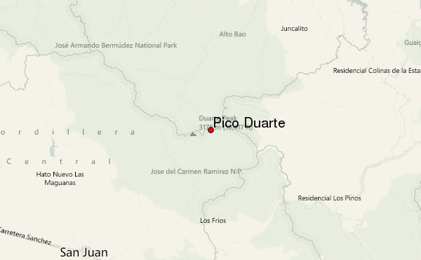 Pico Duarte Location Map