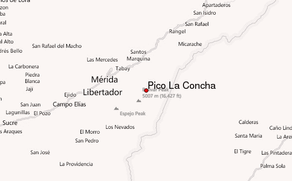 Pico La Concha Location Map