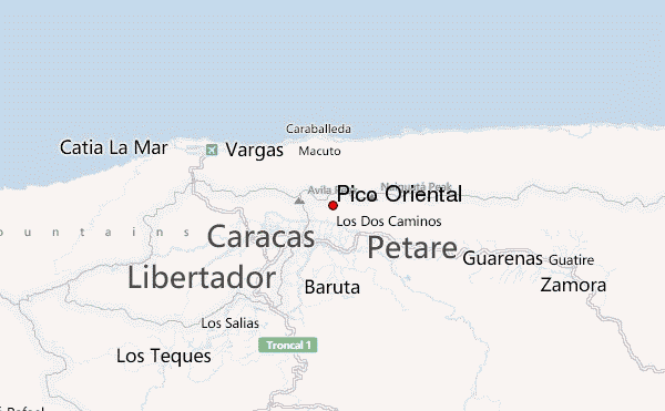 Pico Oriental Location Map