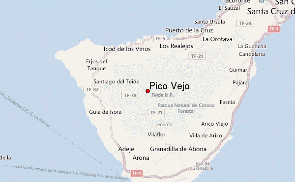 Pico Vejo Location Map