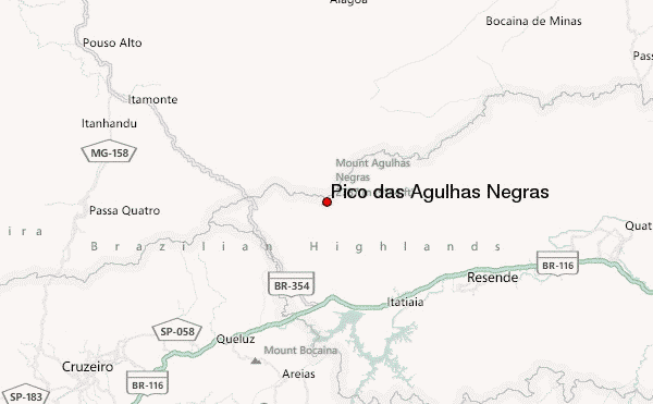 Pico das Agulhas Negras Location Map