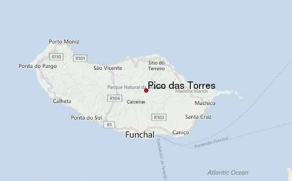 Pico das Torres Location Map