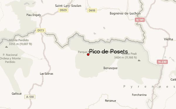 Pico de Posets Location Map