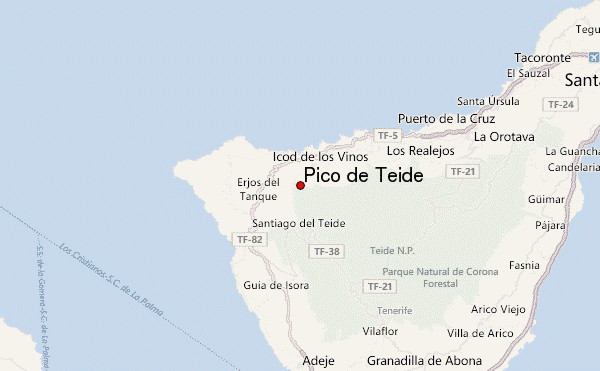 Pico de Teide Location Map