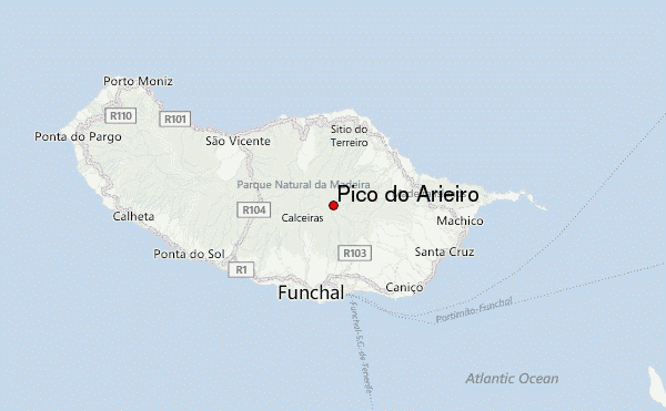 Pico do Arieiro Location Map