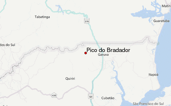 Pico do Bradador Location Map