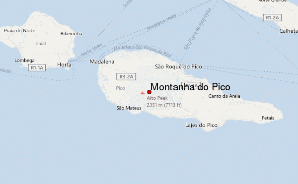 Montanha do Pico Location Map
