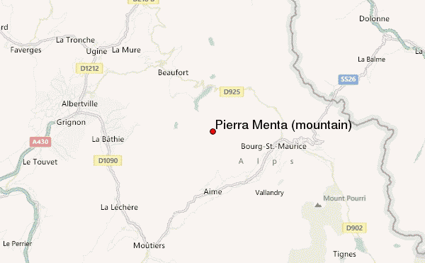 Pierra Menta (mountain) Location Map