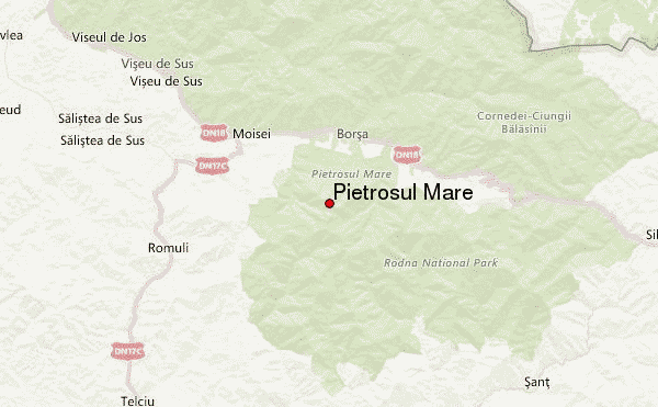 Pietrosul Mare Location Map