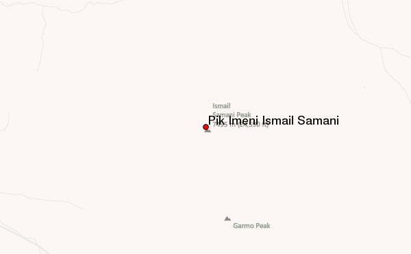 Pik Imeni Ismail Samani Location Map