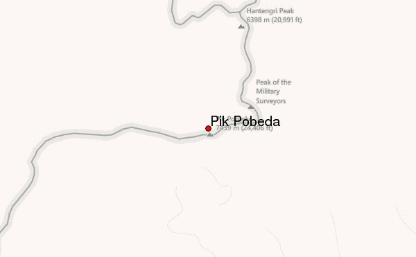 Pik Pobeda Location Map