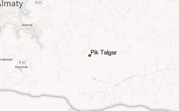 Pik Talgar Location Map