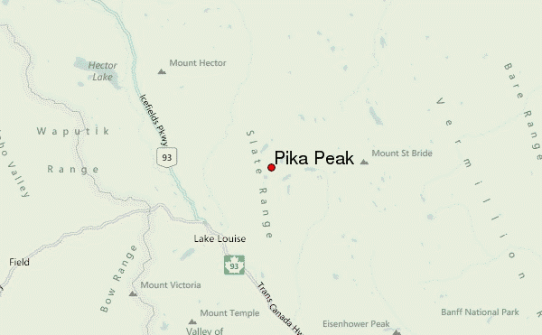 Pika Peak Location Map