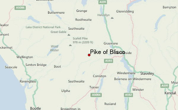 Pike of Blisco Location Map