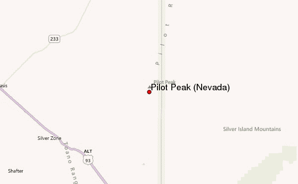 Pilot Peak (Nevada) Location Map