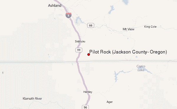 Pilot Rock (Jackson County, Oregon) Location Map