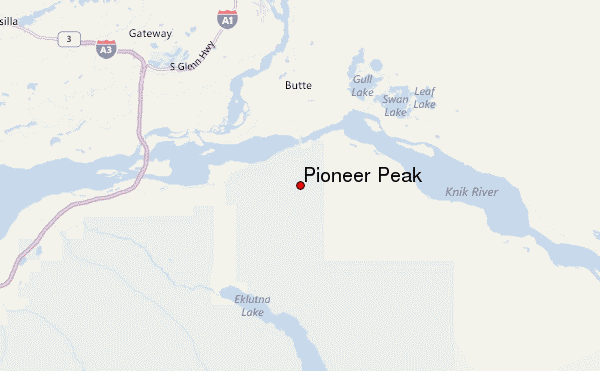 Pioneer Peak Location Map