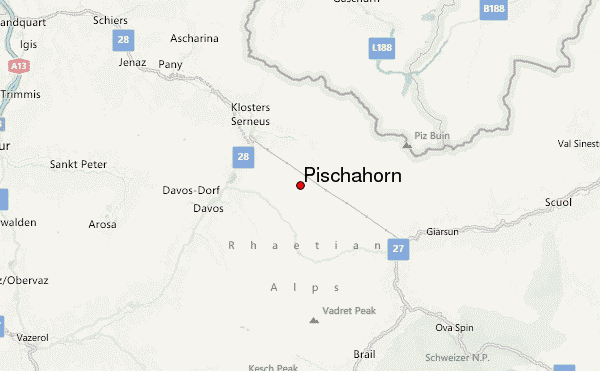 Pischahorn Location Map