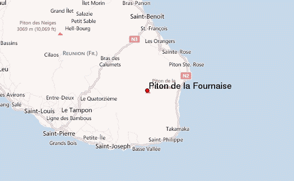 Piton de la Fournaise Location Map