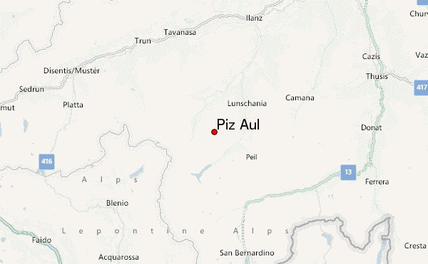 Piz Aul Location Map
